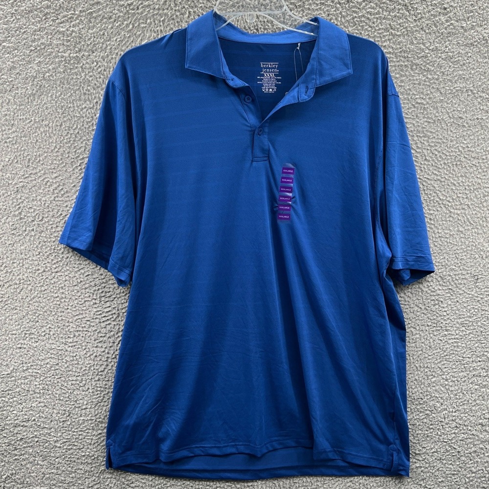Mens Performance Golf Polo Shirt XXL Athletic Athleisure Stretch Moisture Wick